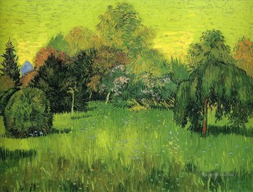  Park Oil Painting - Public Park with Weeping Willow The Poet s Garden I Vincent van Gogh